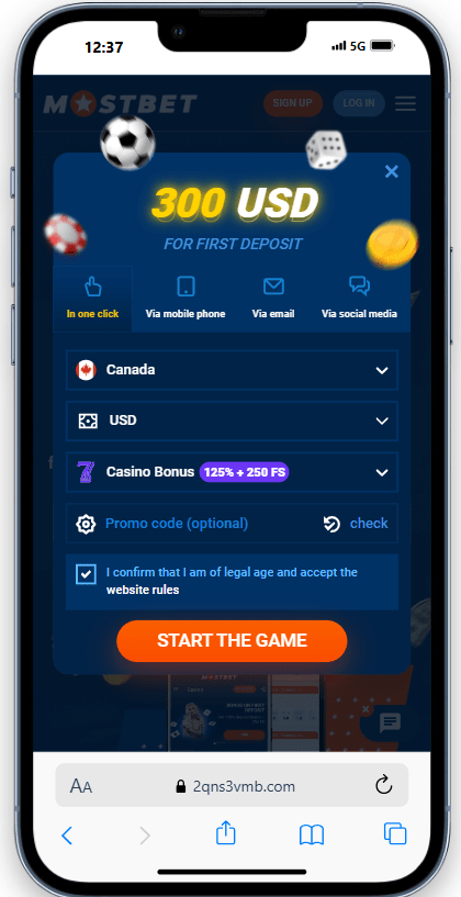 Mostbet App register