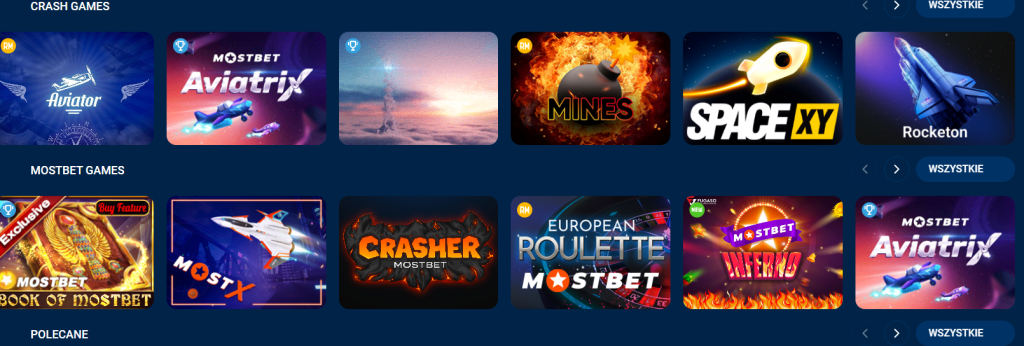 mostbet casino hry