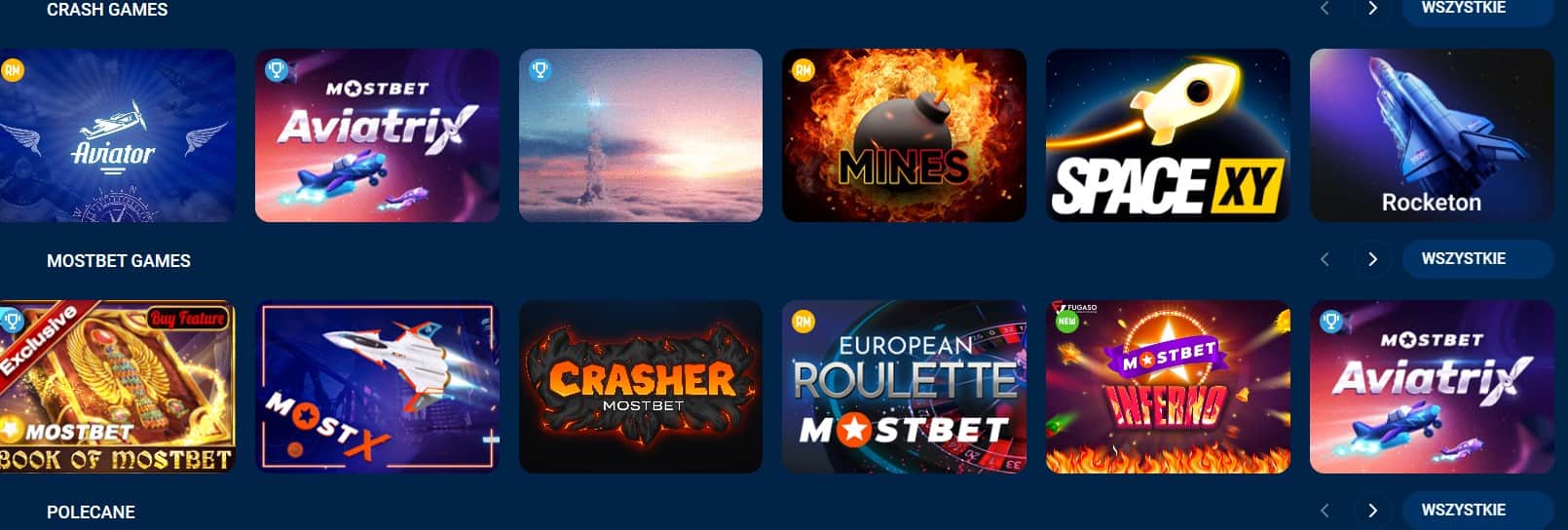 mostbet casino hry